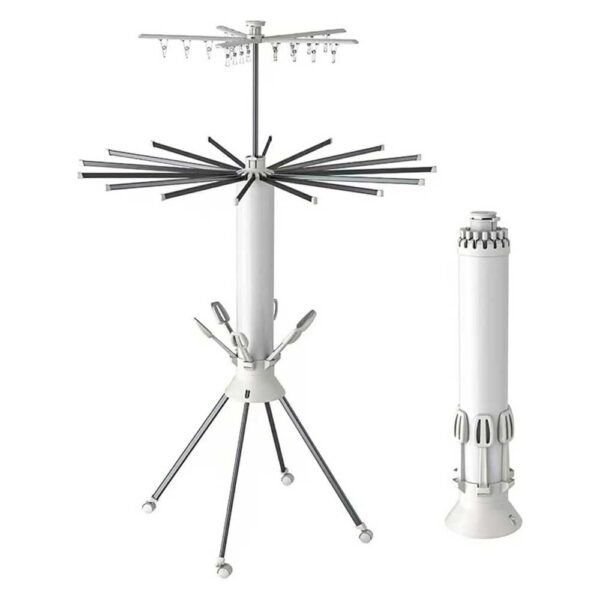 ⁦Stylish 360° Rotating Laundry Drying Stand |Space-Saving & Portable Clothes Drying Stand with Movable Roller - MCR⁩ - الصورة ⁦2⁩