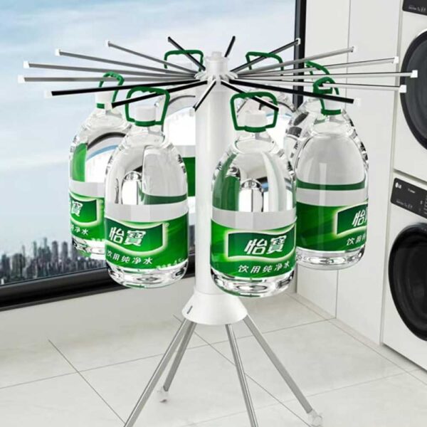 ⁦Stylish 360° Rotating Laundry Drying Stand |Space-Saving & Portable Clothes Drying Stand with Movable Roller - MCR⁩ - الصورة ⁦4⁩