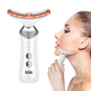 2025 Anti-Aging Face Lift Device , 4-in-1 LED Beauty Light Therapy for Smooth Face and Neck, Portable Electric Massager for Double Chin - K9