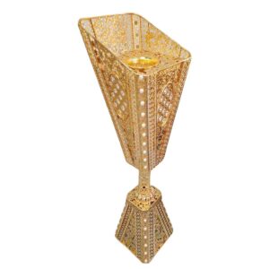 Bakhoor BoSidin - Large Size Bukhoor Incense Burner 100 cm tall Floor-Standing Oud Holder Charcoal Censer Gold- 866