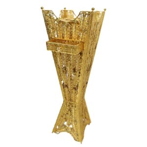 Bakhoor BoSidin - Large Size Bukhoor Incense Burner with Drawer 96 cm tall Durable Oud Holder Charcoal Censer Gold/Silver- 879