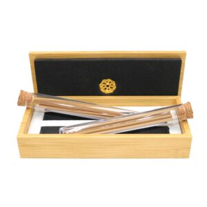 Premium Cambodian Oud Incense Gift Set – Dual Size Sticks in Tubes with Beautiful Holder Pure Agarwood Fragrance in Elegant Box - A100