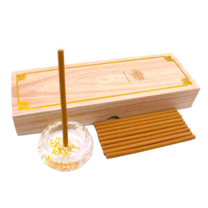Bakhoor BoSidin - Bakhoor Oud Incense Sticks 10pcs 5mm Gift Box with Crystal Incense Burner - A63S