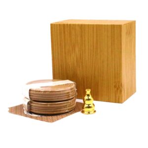 Premium Cambodian Incense Gift Box – 20pcs Coil Incense (2-Hour Burn Time Each) with Elegant Mini Holder - A97