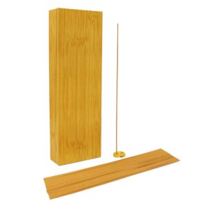 Premium Cambodian Oud Incense Sticks with Beautiful Holder – 40pcs 1.3mm Thin Agarwood Sticks in Luxurious Gift Box for Meditation and Home Fragrance